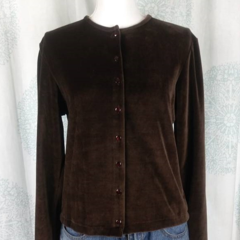 Limited America Velvet Feel Buttoned Blouse Size S
